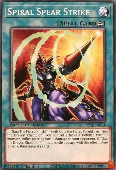 Spiral Spear Strike Speed Duel Decks: Match of the Millennium Yu-Gi-Oh! card