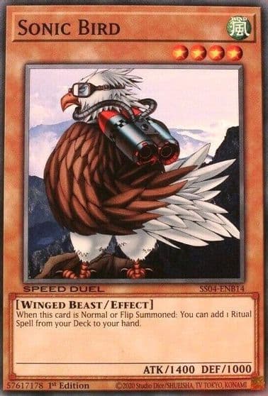 Sonic Bird Speed Duel Decks: Match of the Millennium Yu-Gi-Oh! card