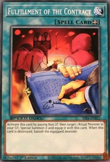 Fulfillment of the Contract Speed Duel Decks: Match of the Millennium Yu-Gi-Oh! card
