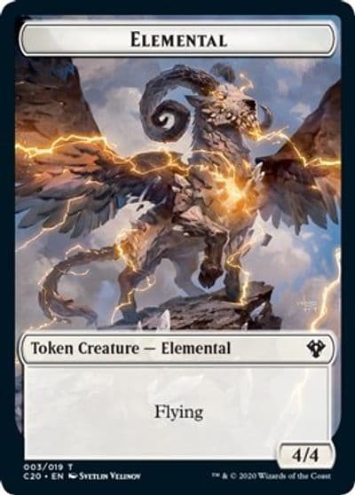 Elemental 003 Soldier Double Sided Token Commander 2020 Magic card