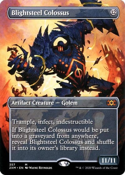 Blightsteel Colossus Borderless Double Masters Magic card