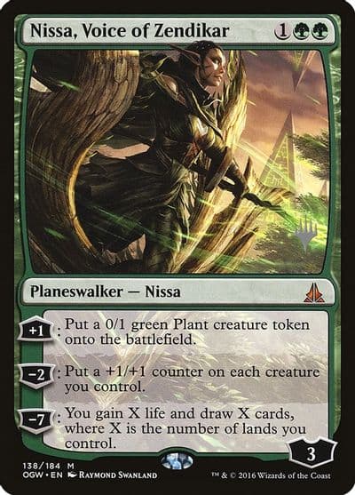 Nissa Voice of Zendikar Promo Pack: Ikoria Magic card