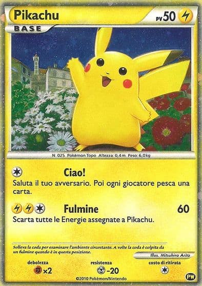 Pikachu (Italian) Pikachu World Collection Promos Pokemon card