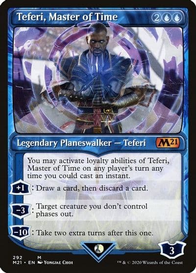 Teferi Master of Time Showcase 292 Core Set 2021 Magic card