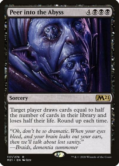 Peer into the Abyss Core Set 2021 Magic card