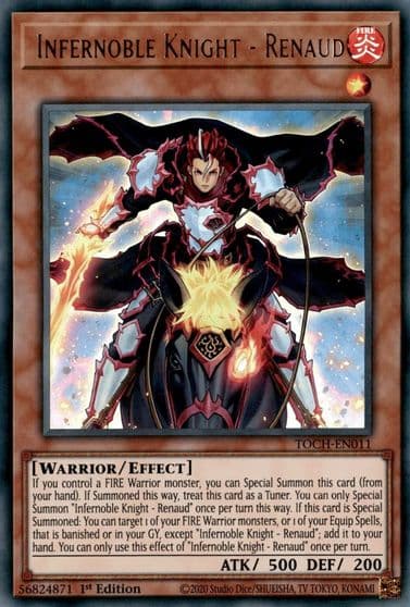 Infernoble Knight Renaud Toon Chaos Yu-Gi-Oh! card