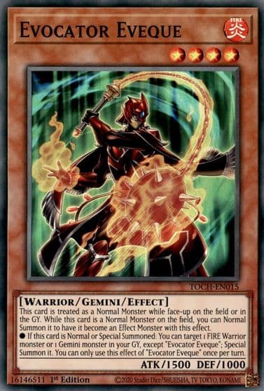 Evocator Eveque Toon Chaos Yu-Gi-Oh! card