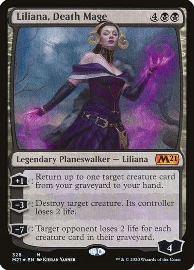 Liliana Death Mage Core Set 2021 Magic card