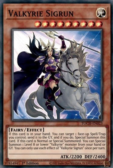 Valkyrie Sigrun Toon Chaos Yu-Gi-Oh! card
