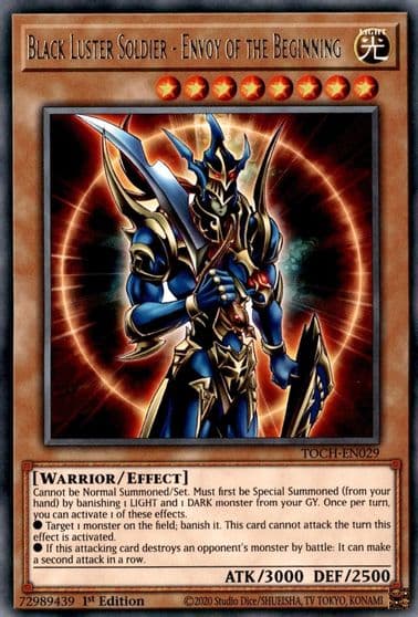 Black Luster Soldier Envoy of the Beginning Toon Chaos Yu-Gi-Oh! card