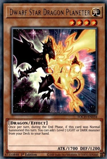 Dwarf Star Dragon Planeter Toon Chaos Yu-Gi-Oh! card