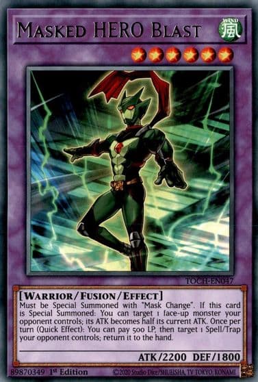 Masked HERO Blast Toon Chaos Yu-Gi-Oh! card