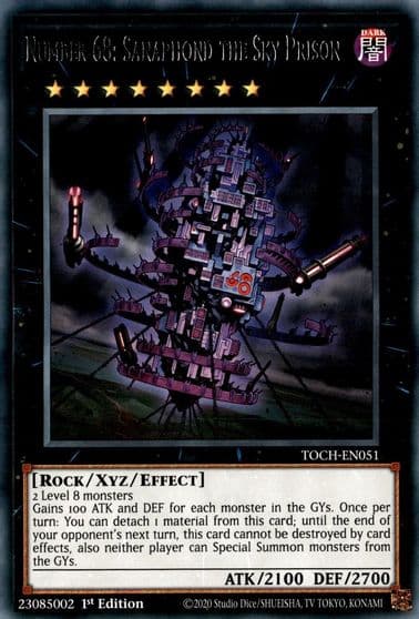 Number 68 Sanaphond the Sky Prison Toon Chaos Yu-Gi-Oh! card