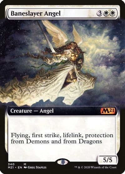 Baneslayer Angel Extended Art Core Set 2021 Magic card