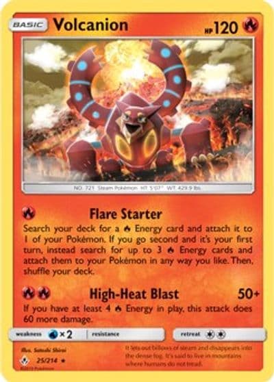 Volcanion Deck Exclusives Pokemon card