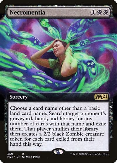 Necromentia Extended Art Core Set 2021 Magic card