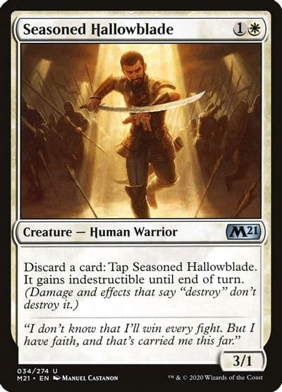 Seasoned Hallowblade Core Set 2021 Magic card