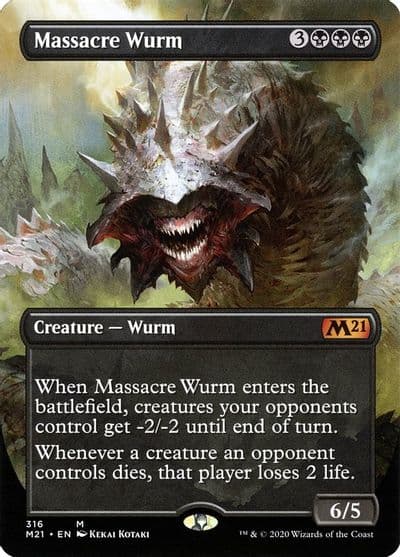 Massacre Wurm Alternate Art Core Set 2021 Magic card