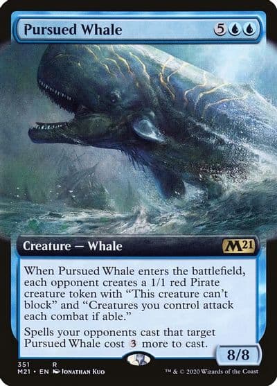 Pursued Whale Extended Art Core Set 2021 Magic card