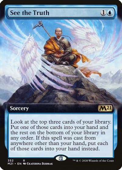 See the Truth Extended Art Core Set 2021 Magic card
