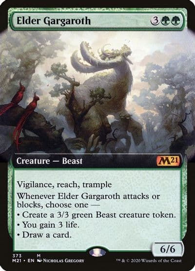 Elder Gargaroth Extended Art Core Set 2021 Magic card
