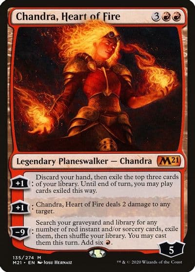 Chandra Heart of Fire Core Set 2021 Magic card