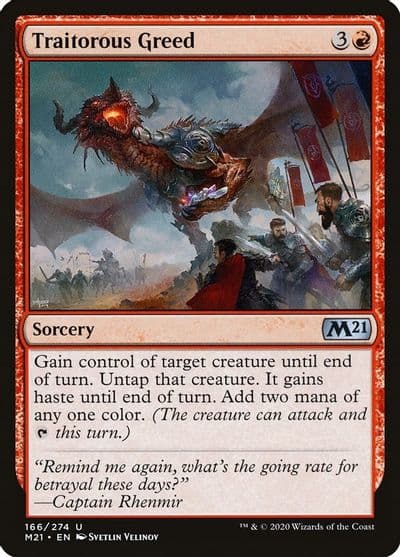Traitorous Greed Core Set 2021 Magic card