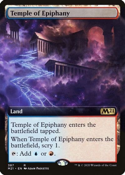 Temple of Epiphany Extended Art Core Set 2021 Magic card
