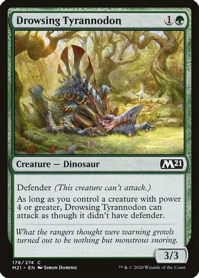 Drowsing Tyrannodon Core Set 2021 Magic card