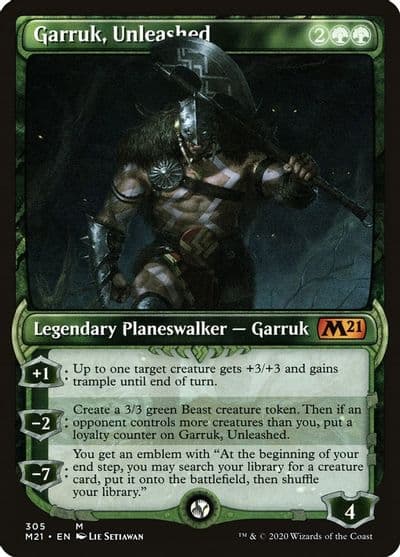 Garruk Unleashed Showcase Core Set 2021 Magic card