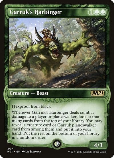 Garruks Harbinger Showcase Core Set 2021 Magic card