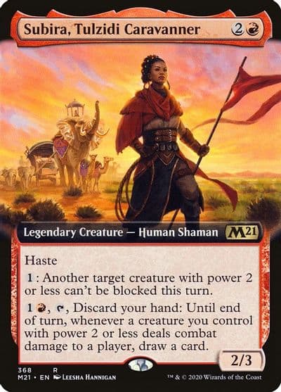 Subira Tulzidi Caravanner Extended Art Core Set 2021 Magic card