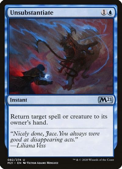 Unsubstantiate Core Set 2021 Magic card