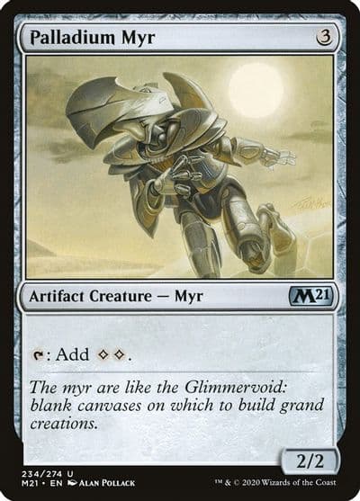 Palladium Myr Core Set 2021 Magic card