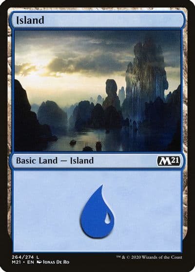 Island 264 Core Set 2021 Magic card
