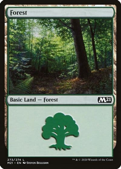 Forest 273 Core Set 2021 Magic card
