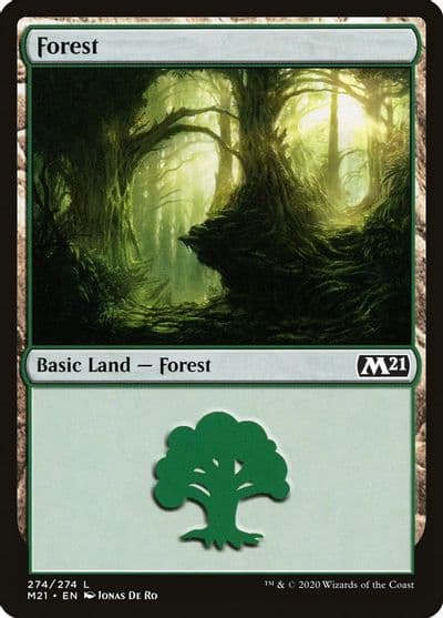 Forest 274 Core Set 2021 Magic card
