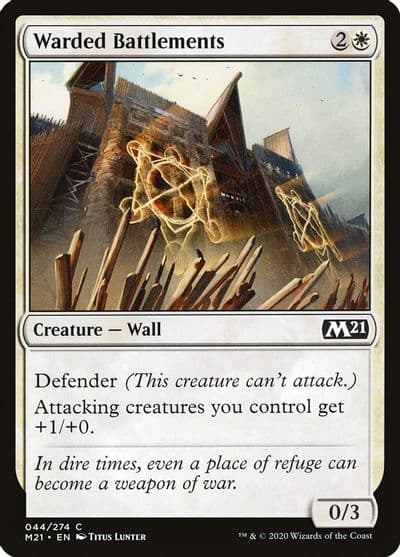 Warded Battlements Core Set 2021 Magic card