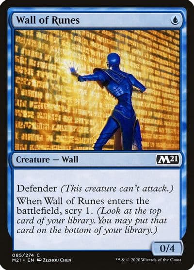 Wall of Runes Core Set 2021 Magic card