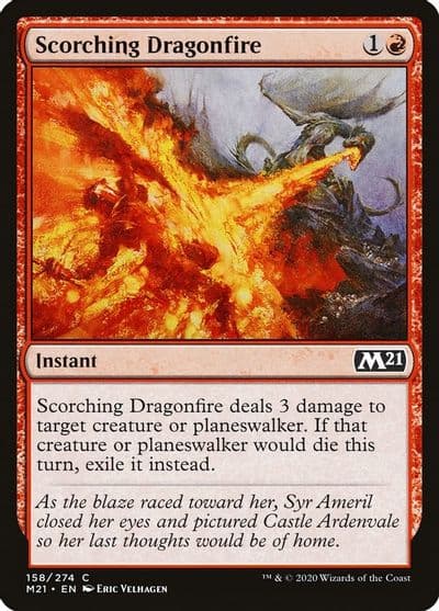 Scorching Dragonfire Core Set 2021 Magic card