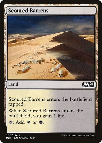 Scoured Barrens Core Set 2021 Magic card