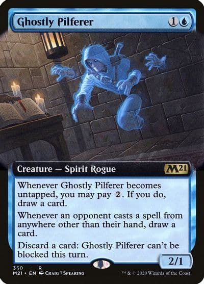 Ghostly Pilferer Extended Art Core Set 2021 Magic card