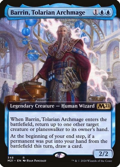 Barrin Tolarian Archmage Extended Art Core Set 2021 Magic card