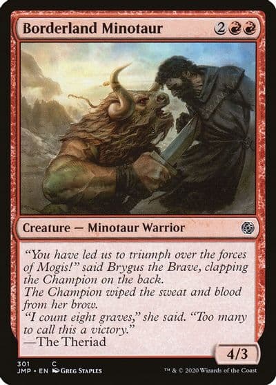 Borderland Minotaur Jumpstart Magic card