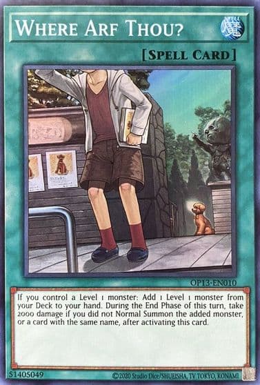 Where Arf Thou OTS Tournament Pack 13 Yu-Gi-Oh! card