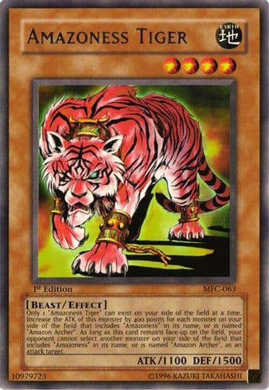 Amazoness Tiger Magician's Force Yu-Gi-Oh! card