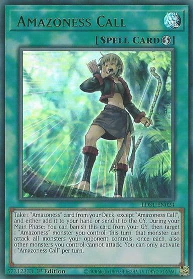 Amazoness Call Green Legendary Duelists: Season 1 Yu-Gi-Oh! card