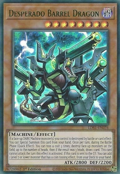 Desperado Barrel Dragon Green Legendary Duelists: Season 1 Yu-Gi-Oh! card