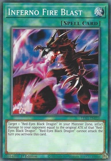 Inferno Fire Blast Legendary Duelists: Season 1 Yu-Gi-Oh! card