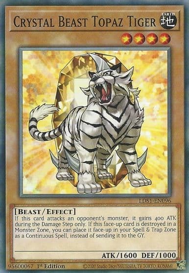 Crystal Beast Topaz Tiger Legendary Duelists: Season 1 Yu-Gi-Oh! card